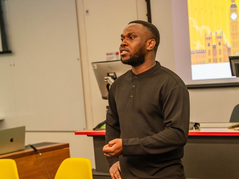 David speaking at King’s College London.
